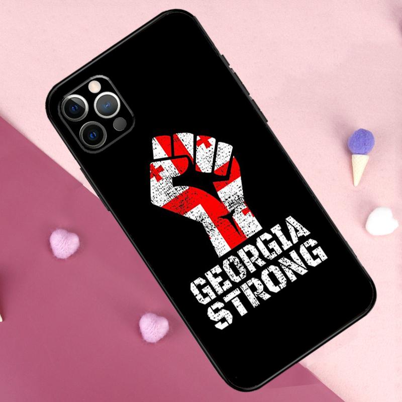 

Georgia Flag Phone Case For iPhone 17 Pro Max 17 Air 11 14 15 16 Pro Max Plus 12 13 Mini 16e Back Cover iPhone 17Pro MAX