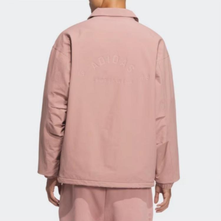 adidas Série Sportive Décontractée Veste à Boutonnage Simple Col Montant Coupe Ample Confortable Veste Homme Veste Marron Terre Chaude JN0115