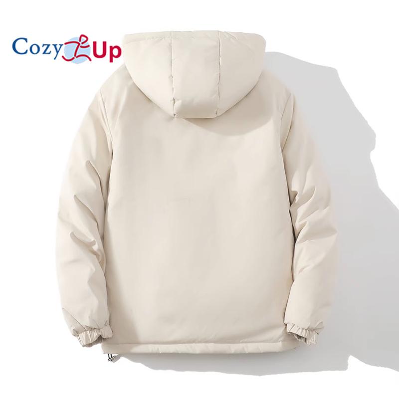 Cozy Up Men's Windproof and Waterproof Hooded Cotton Large Size Jacket