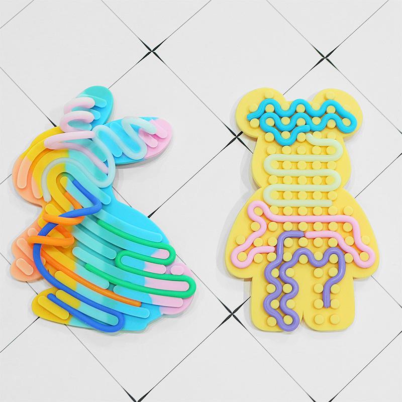 Creative Silicone Sensory Decompression Board for Kids - Educational Induction Activity Toy