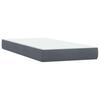 Box Spring Bed with Mattress Dark Gray 80 x 220 cm Velvet