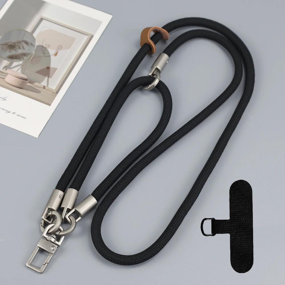 Adjustable Long Mobile Phone Lanyard with Card for iPhone Outdoor Travel Daily Use-Crossbody Neckwear Anti-lost Cellphone Strap