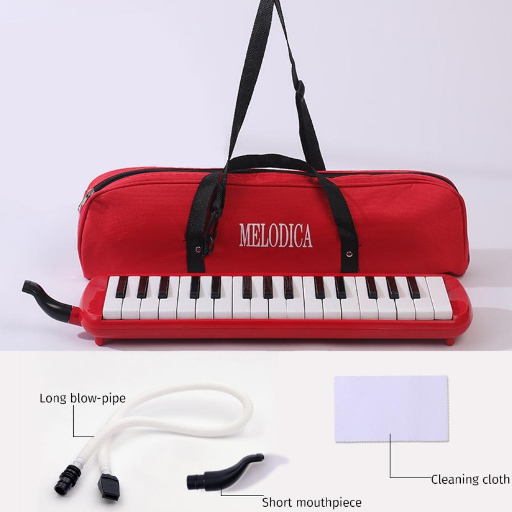 

Educational Harmonica 32 Keys Mouth Organ Musical Instrument Pianica Music Lovers красный