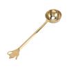 Stainless Steel Coffee Measuring Scoop Gold Long Handle Measuring Tablespoon for Coffee Bean Milk Powder Tea