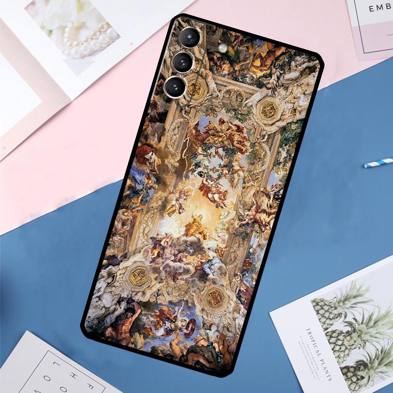 Michelangelo Art Case For Samsung Galaxy S25 Ultra S24 S23 S22 S21 Ultra S9 S10 Plus S23 FE S25 FE Back Cover