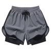 Men's Two-in-One Sports Shorts: Fitness, Running, Basketball - Anti-Exposure, Three-Point Design