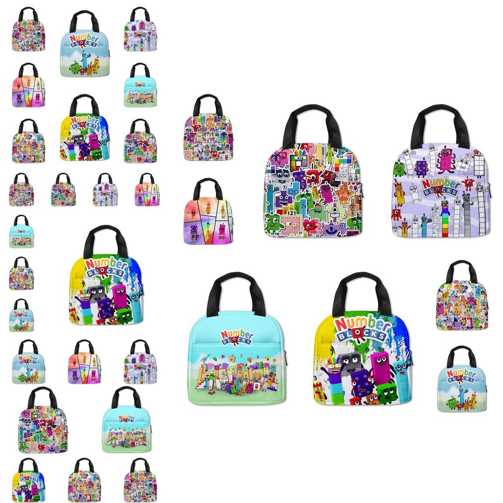 Numberblocks Cyfrowe Klocki Izolowana Torba Śniadaniowa Dla Uczniów Szkół Podstawowych