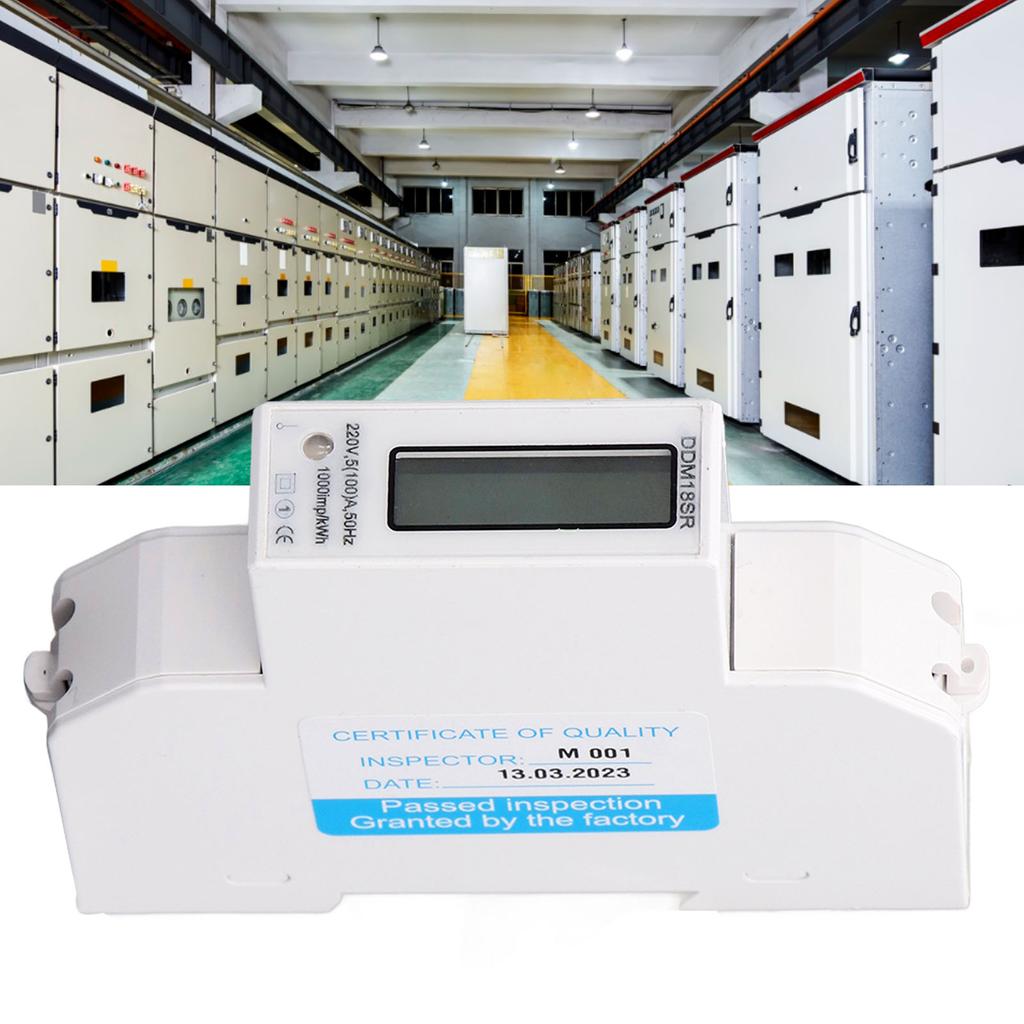 DC220V Electric Energy Meter LCD Display IP51 Waterproof Remote RS485 Single Phase Electricity Usage