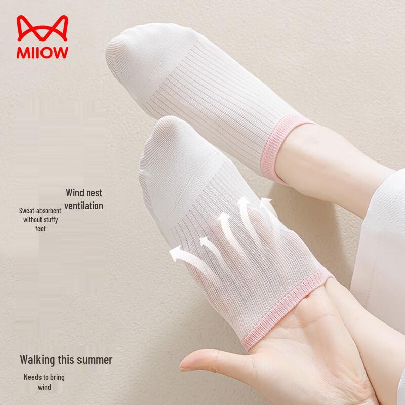 MaoRen Women's Non-Slip Invisible Boat Socks (6 Pairs)