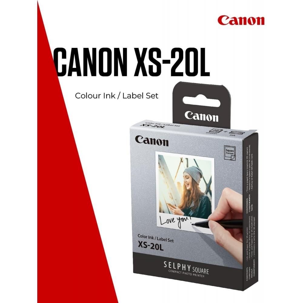 Canon Original Canon Tinte+Papier Set Für Selfie Square Qx10 20 Xs 20l 20 Aufnahmen