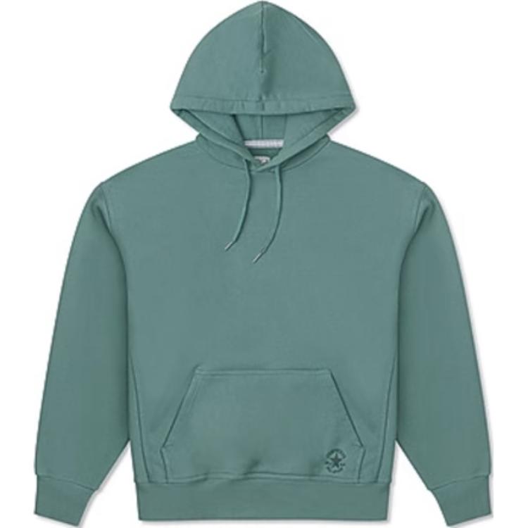Converse Gold Standard Loose Fit Pullover Hoodie Sweatshirt Unisex Green 10025917-A06 L