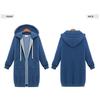 Lange Damen-Sweatshirt-Mantel mit Kapuze, lässige Taschen, Reißverschluss, Oberbekleidung