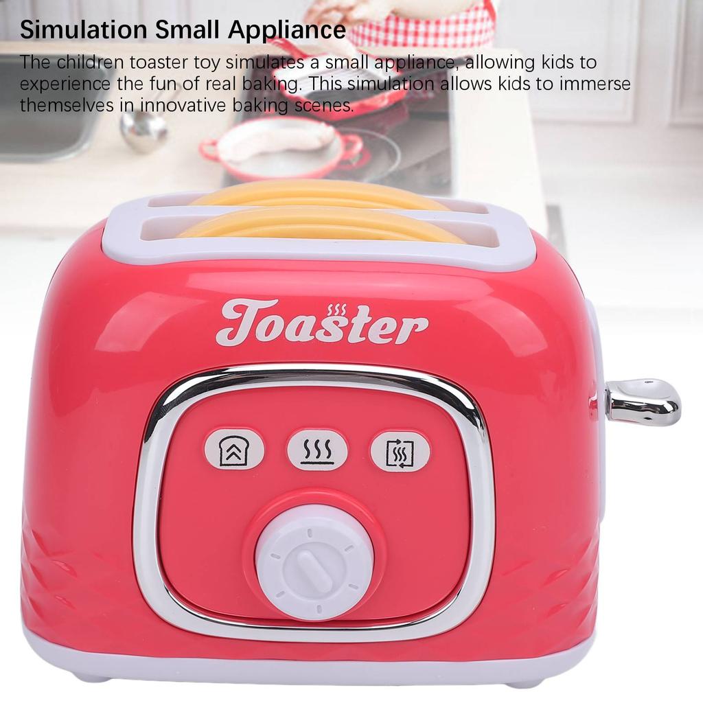 Bread Maker Toy Simulation Kids Play Toaster Pretend Play Kitchen Appliance for Children