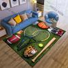 Verschiedene Sportgeräte Display Druck Teppich Teppich für Wohnzimmer Schlafzimmer Sofa Fußmatte Heimdekoration Rutschfeste Bodenmatte