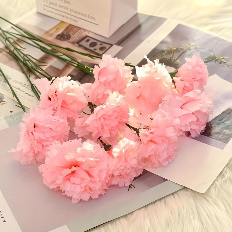 10 Artificial Pink Carnation Bouquets (bendable Stems) - an Ideal Choice for Mother's Day, Weddings, Home and Office Decor