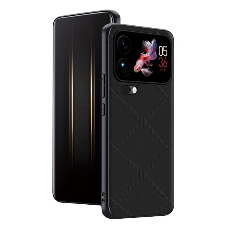 For Xiaomi 17 Pro Max Case X-Patterned TPU PU Leather PC Anti-Drop Phone Cover