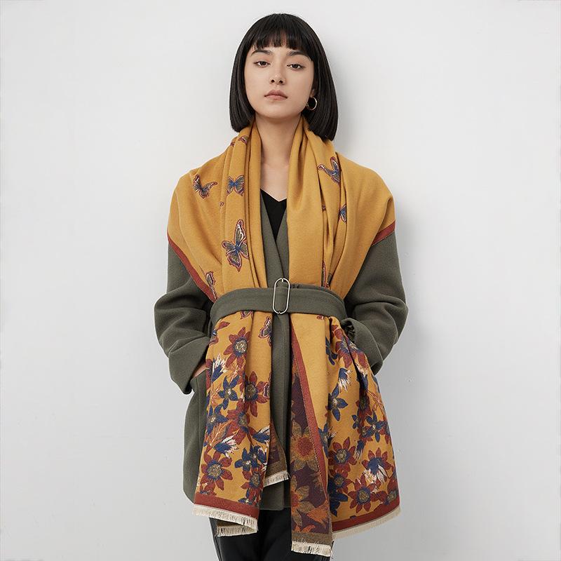 Premium High-Quality Air-Conditioned Room Shawl Outside Women'S Summer Office Nap Imitation Cashmere Fringed Warm Scarf