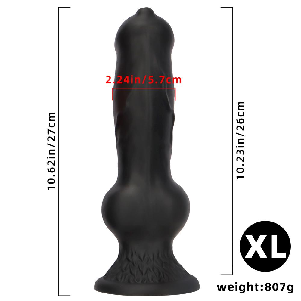 5 Größe XXL Realistischer Big Knot Hundedildo Dicker Tierpenis Saugnapf Große Dildos Analplug Erwachsene Riesige Sexspielzeuge Männer Frauen