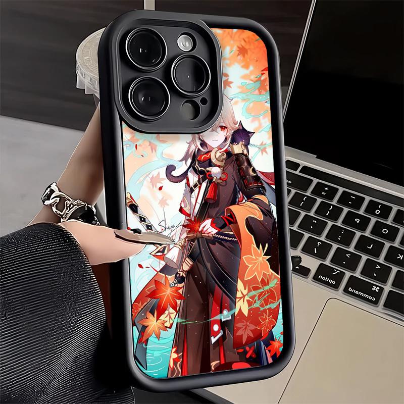 Phone Case for iPhone 17 Air 16E 15 16 Pro Max Genshin Impact Kazuha Cover 14 Plus 13 12 Mini Soft Shell Silicone Fundas