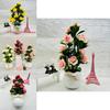 Silk Flower Plant Pot With Faux Pink Blossom For Home Decor And Gift Display