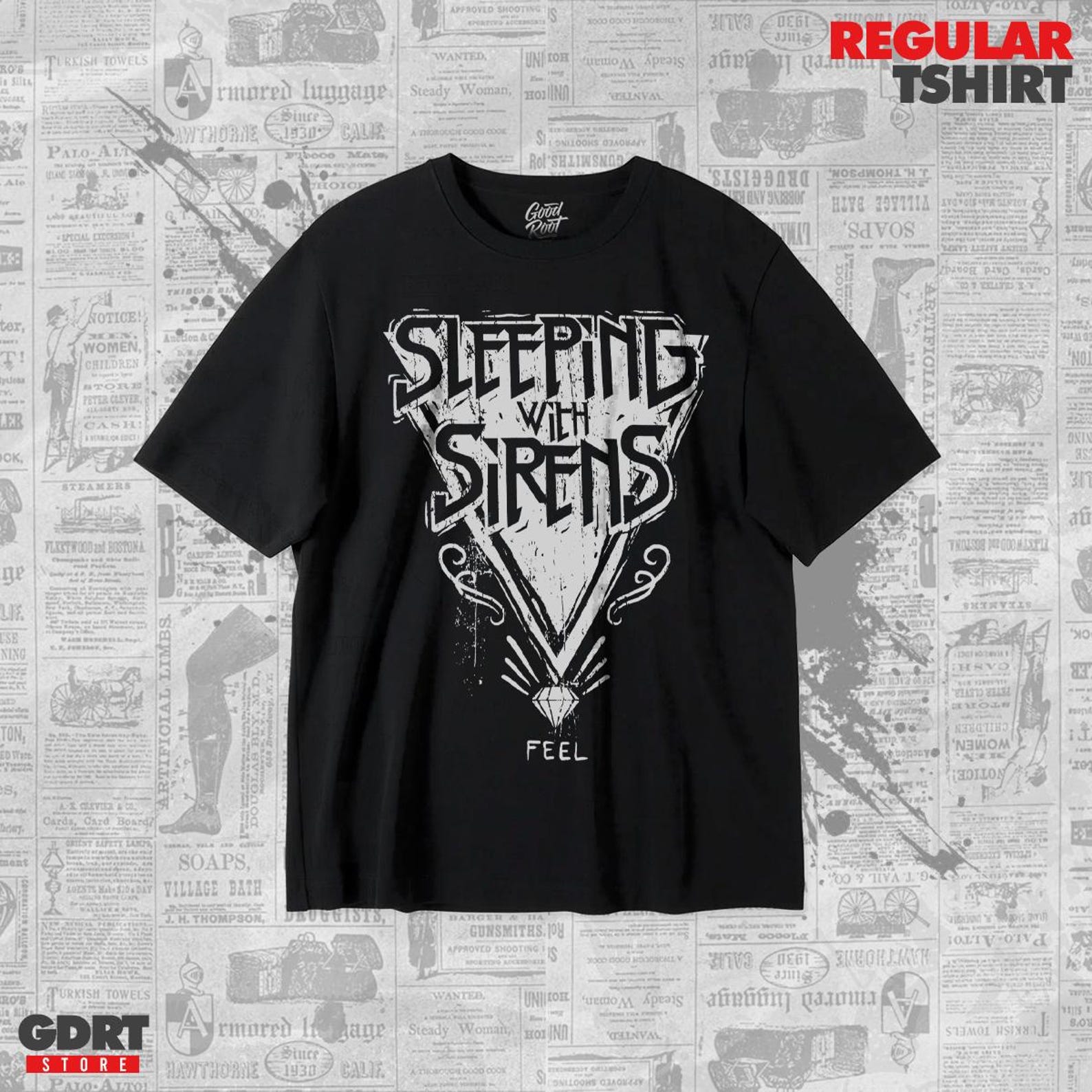 Sleeping with Sirens T shirt - Feel Albums - Unisex Heavy Shirt XL