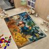 Pikachu Unleashes Rectangular Rug Thick Nonslip Carpet For Gaming Room Play Area Home Party Decor Gift For Friends