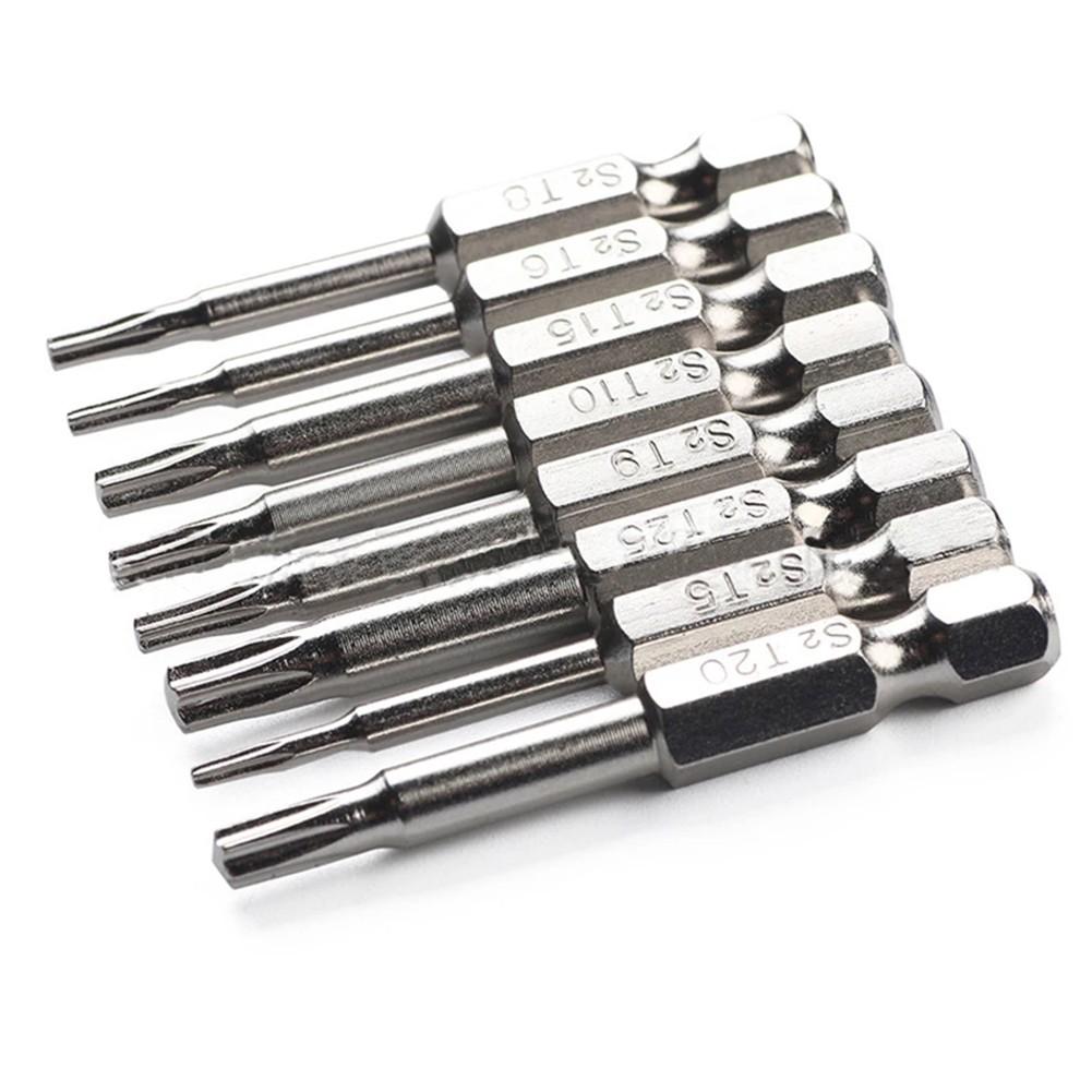 8 Stück Schraubendreher-Sets Magnetisch Für Torx Schraubendreher Bits Set 50mm Lang Für T5-T8 Für T9 Für T10 Für T15 Für T20 Für T25