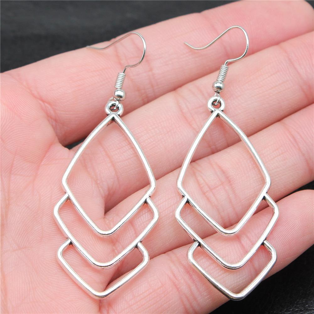 30 Styles Women Fashion Simple Handmade Earrings Geometric Swirl Triangle Teardrop Pendant Dangle Earrings