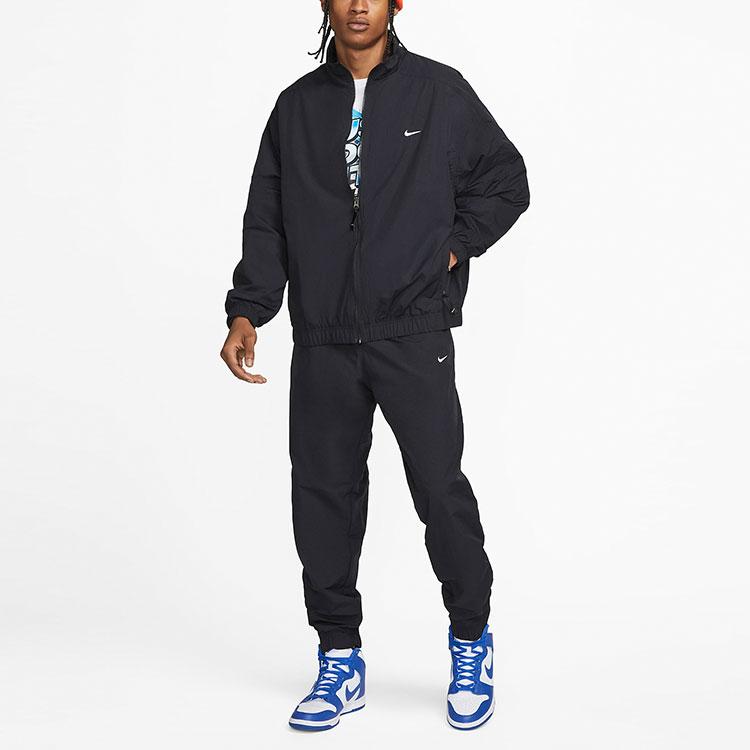 Nike Solid Color Logo Print Elastic Waist Joggers Men Bottoms Black DQ6572-010