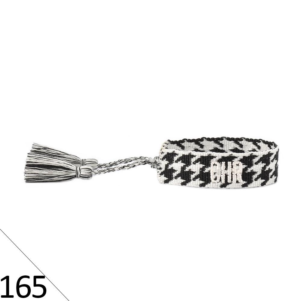 Friendship Letter Bracelet - Hand-Woven Ethnic Style with Polyester Tassels
