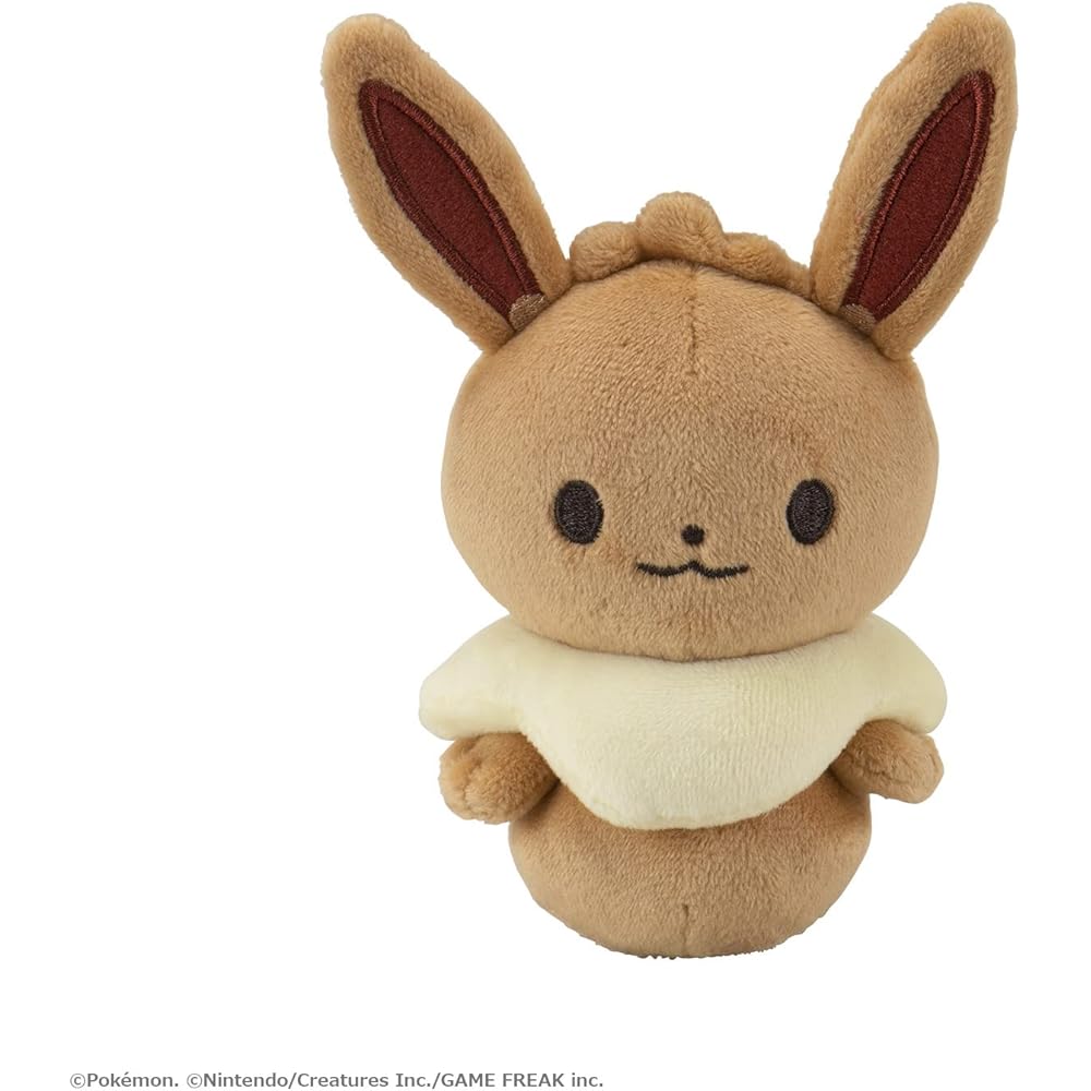 Toiroyal Monpoke My Milk Eevee Plush Toy Soft Rattle for Babies Washable Standing Design