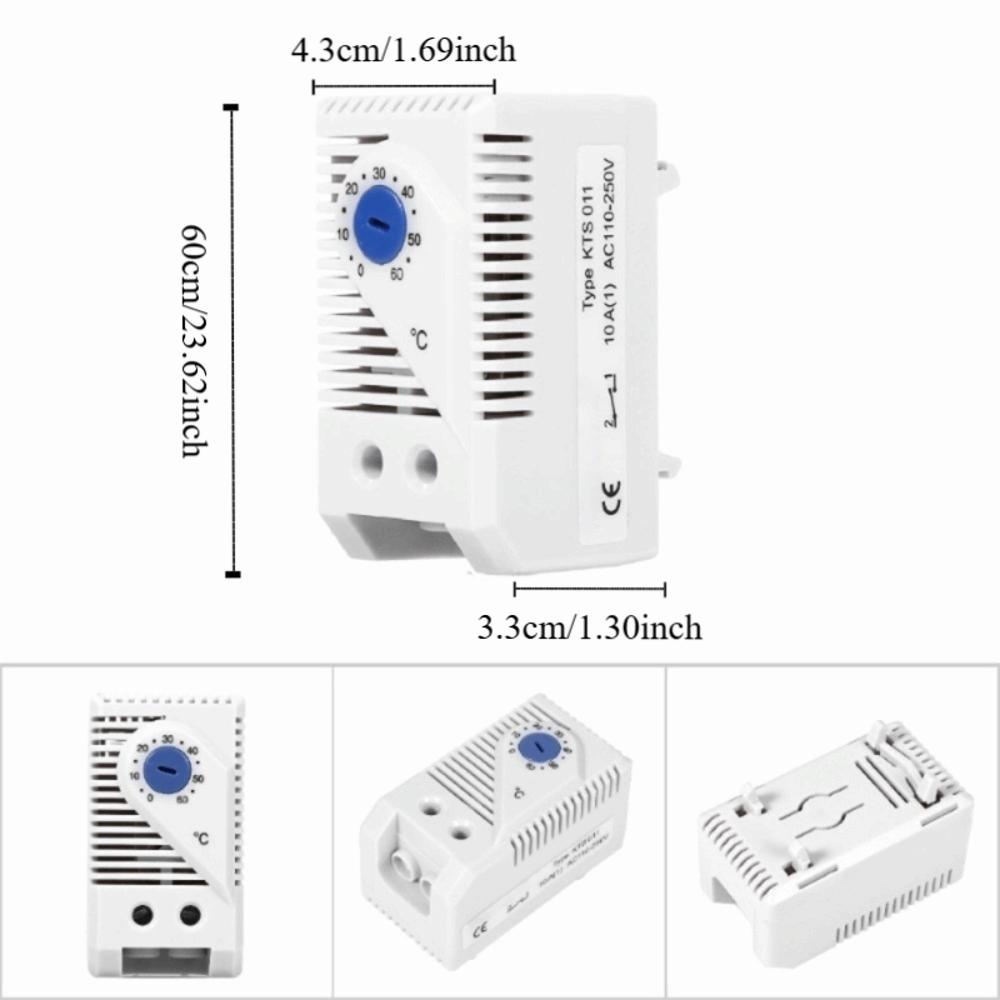 0-60℃ Adjustable Thermostat KTS011 Mechanical Thermostat Thermostat Switch  HVAC Systems