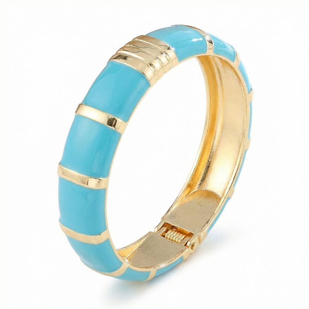

Vintage Enamel Cuff Bangles Wide Geometric Bracelet Trendy Bohemian Drip Oil Bracelet Vacation Style A