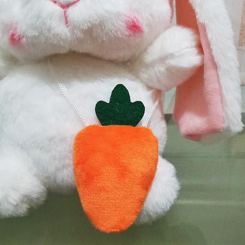 Мила біла плюшева іграшка довговухий кролик - Ідеальний подарунок на день народження для дівчаток