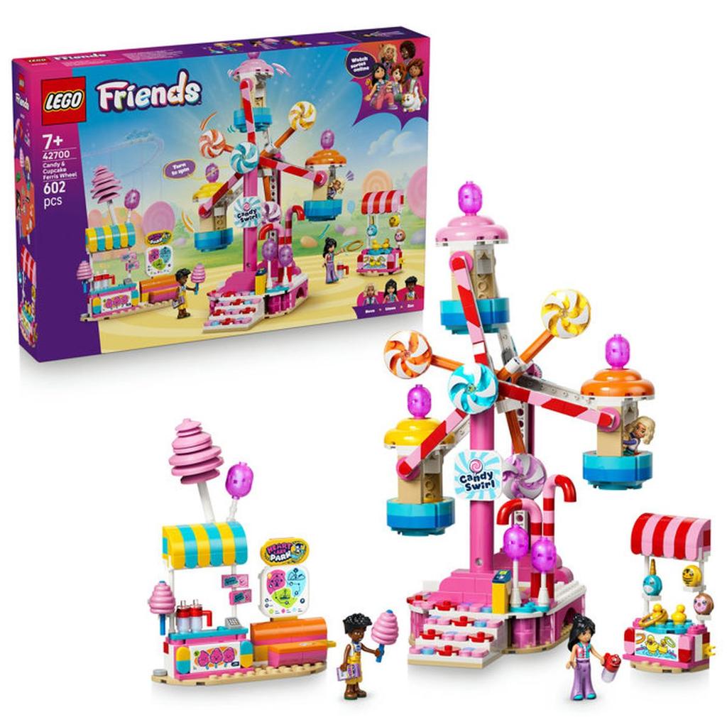 LEGO Friends 42700 La Grande Roue Ornée de Bonbons et Cupcakes - Jouet Interactif - Cadeau