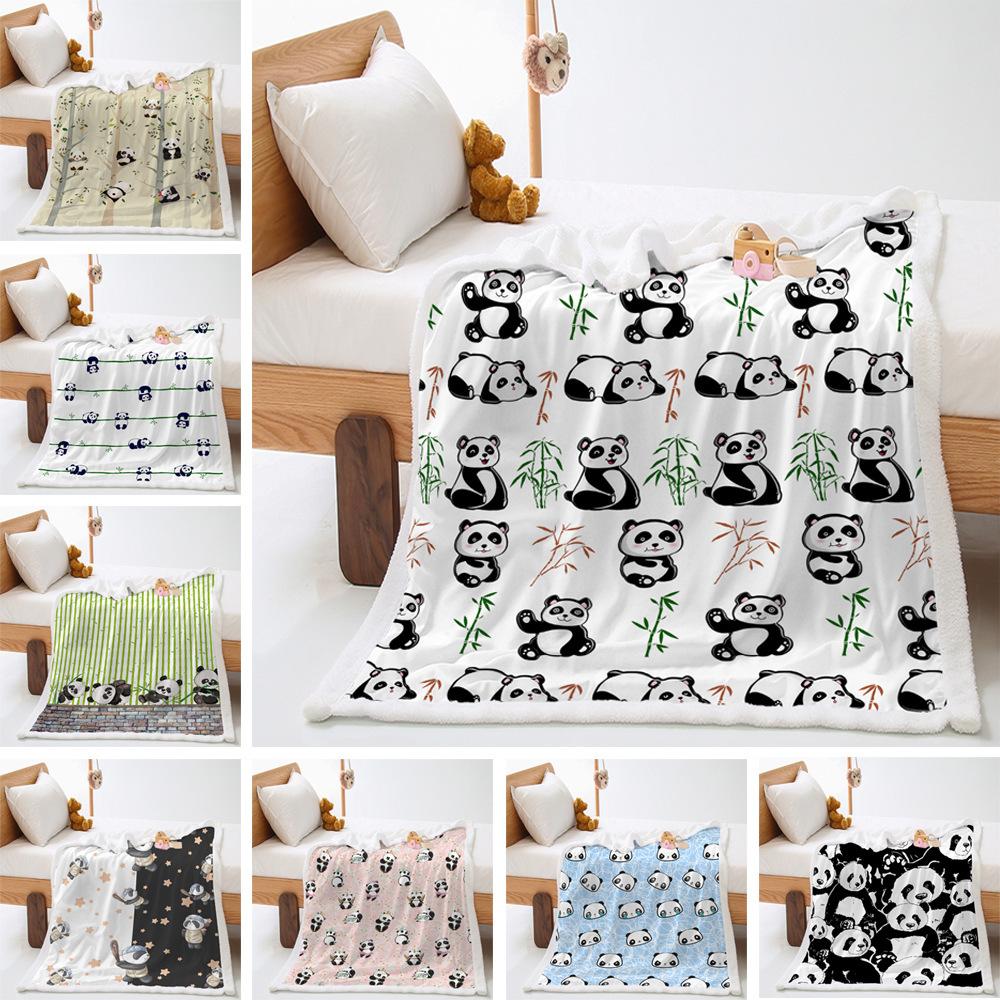 Blanket Thickened Winter Lamb Fleece Crystal Fleece National Treasure Panda Blanket Blanket Can Be Customized