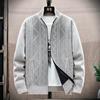 Herren Herbst Winter Zopfmuster Reißverschluss Cardigan - Dickes Warmes Lässiges Pullover für Männer
