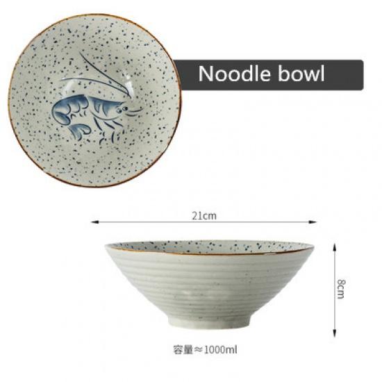 Japanese household ceramic rice bowl noodle bowl soup bowl dessert bowl Korean ice bowl creative retro tableware hat