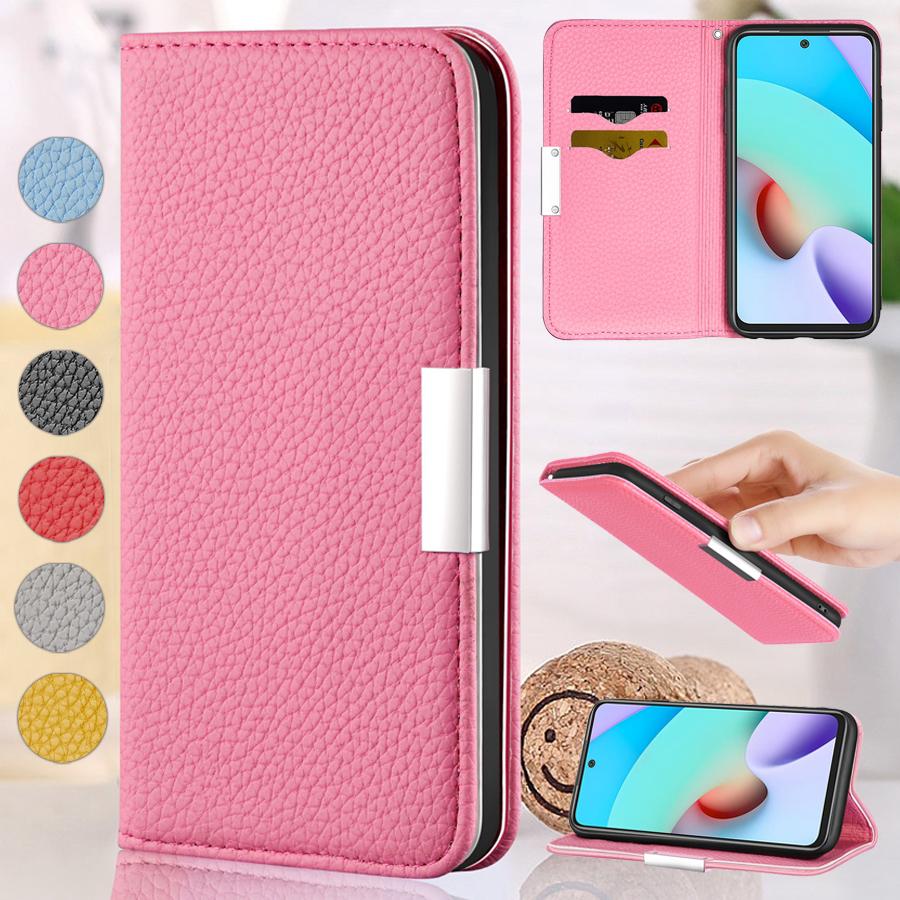 Litchi Pattern Wallet Leather Case For Xiaomi Redmi 10 7A 6A 6 Pro Note 11 4G 10 10S 10 Pro 9T 7 6 Pro Mi 9T A2 Lite Poco M3 Pro