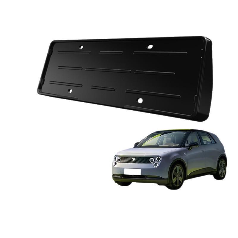Firefly License Plate Holder: Full Coverage Frame for New Energy Vehicles Matte Black Front and Rear License Plate