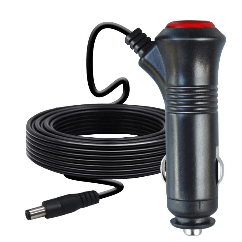 

Универсальный мотоциклетный грузовик автомобильный разъем питания кабель адаптер мужской прикуриватель с кнопкой переключения встроенный 12 В-24 В 5 А 250cm чёрный