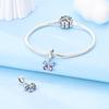 Charms Copper Blue-Purple Droplet Zircon Butterfly Pendant Beads Fit Bracelet Women Jewelry Diy Gift Accessory