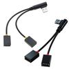 USB Splitter Cable 1 Male Plug To 2 Female Socket USB Extension Line Charging Cord Power Adapter Converter Splitter