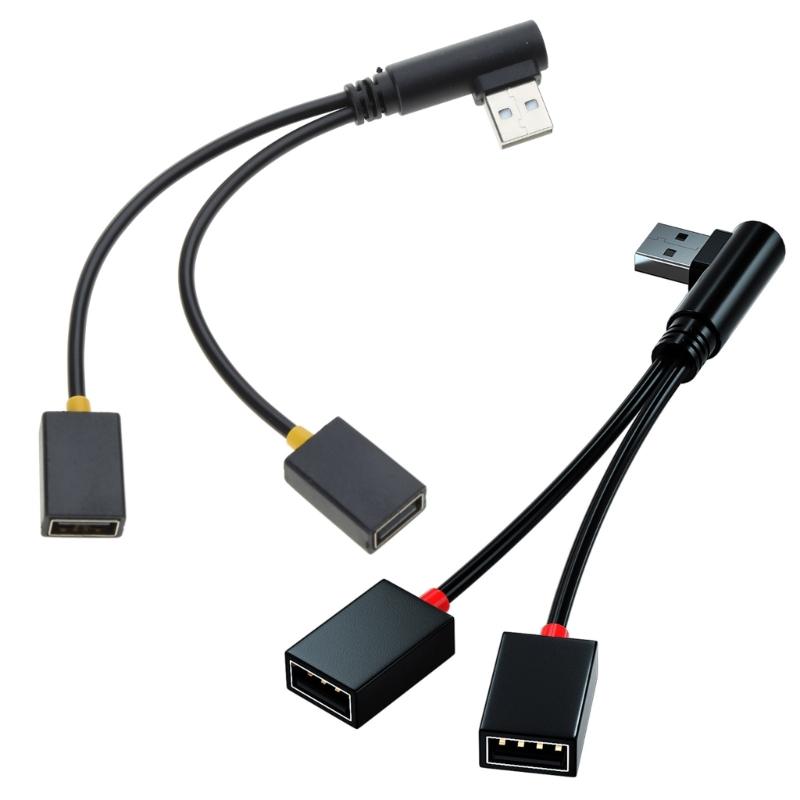 USB Splitter Cable 1 Male Plug To 2 Female Socket USB Extension Line Charging Cord Power Adapter Converter Splitter