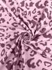 Autumn and Winter Fashion Style Pink Leopard Print Long-sleeved T-shirt Women's Fashion Slimming Bottoming Shirt Trendy Eye-catching Style