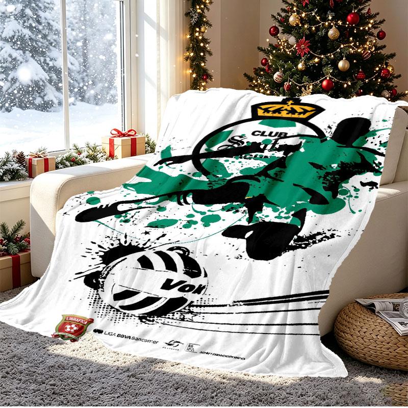 Club Santos Laguna Pattern Blanket for Home Decoration, Bed, Sofa, Car Travel, Camping, Suitable for All Seasons, Birthday Christmas Gift