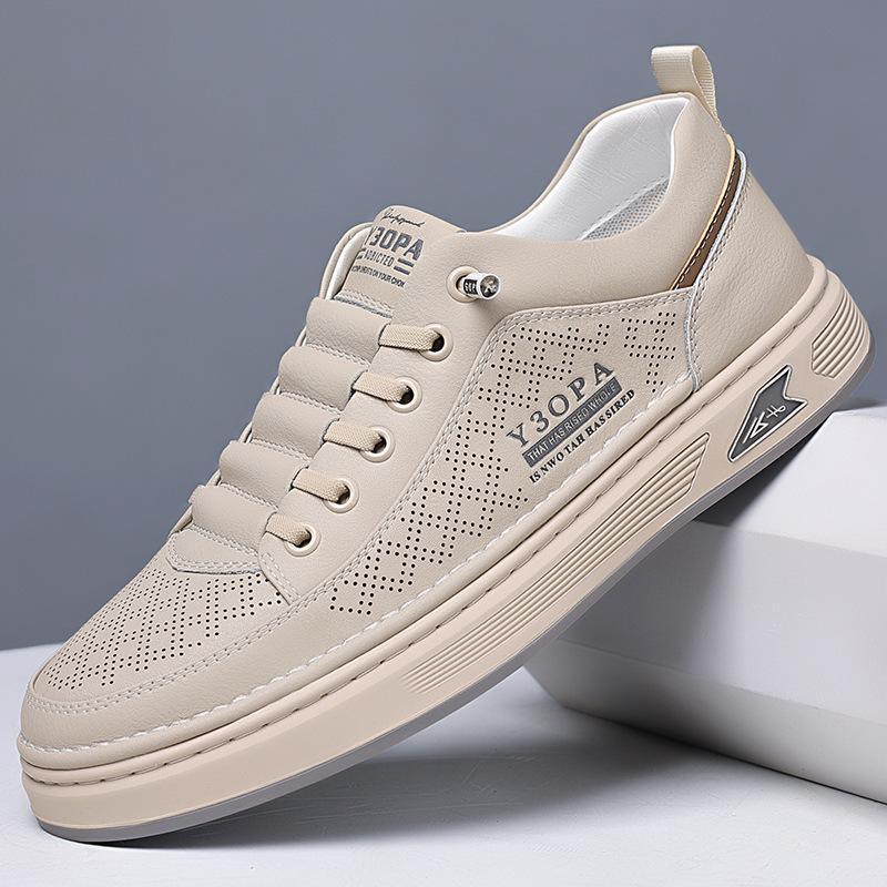 Men's shoes men's spring and summer breathable versatile youth casual shoes soft baseplate shoes hollow non-slip men's shoes men's