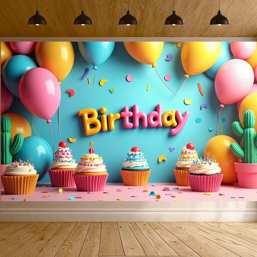 Eye-catching Party Backdrop Event Decor Festive Banner For Party Scene Fun Atmosphere Indoor/Outdoor Celebration