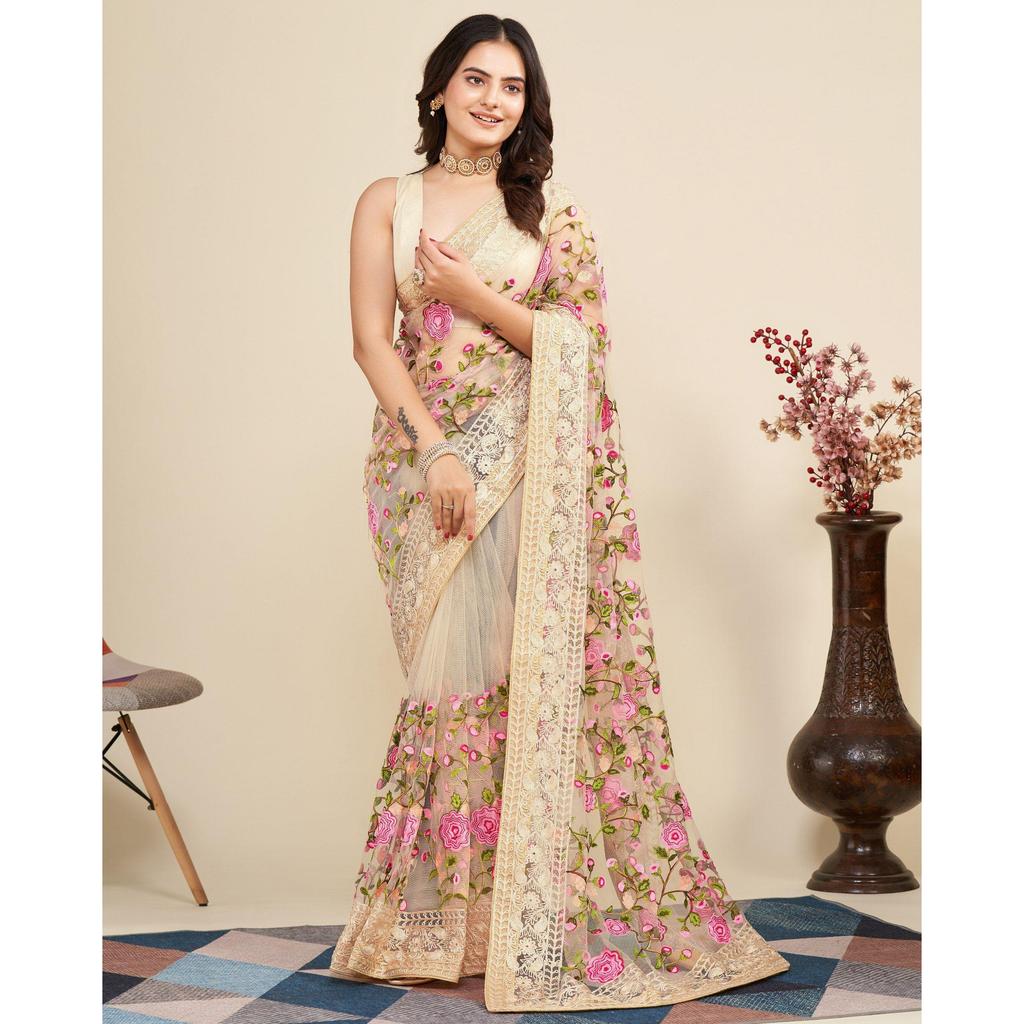 Premium Wedding Glam Soft Net Saree Collection