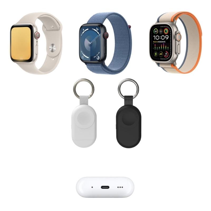 Universal Portable Wireless Watch Charger PD Fast Charging Keychain Shaped Charger Magnetic Handy Charger Dock Stand